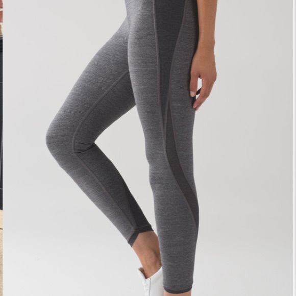 lululemon athletica Pants - Lululemon featherlight tight leggings performance activewear gym gray size 6